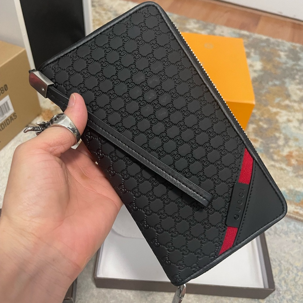 Gucci Black and Red Wallet
